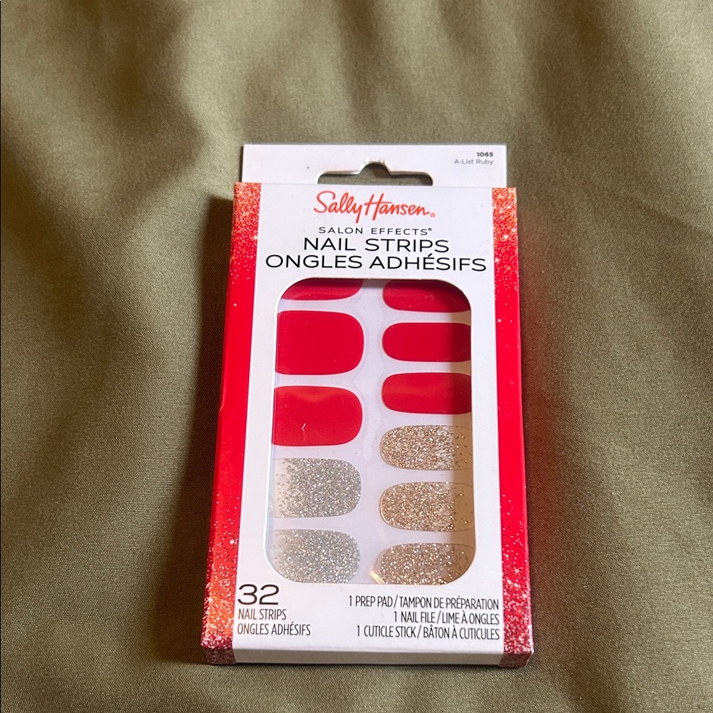 Sally Hansen Salon Effects Nail Strips - Red and Gold